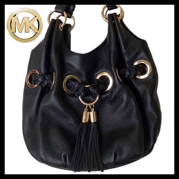 Michael Kors Handbags - MICHAEL KORS Braided Grommet 
Large Shoulder Bag